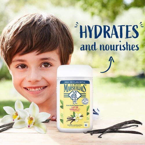 Le Petit Marseillais Vanilla Milk BIO kremasti gel za tu&amp;scaron;iranje 250 ml Slike