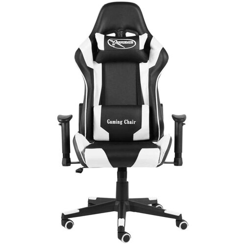 vidaXL Vrtljiv gaming stol bel PVC Cene