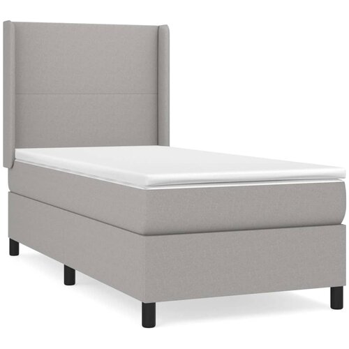 Maison Chic Box spring postelja - Vzmetna postelja z vzmetnico svetlo siv 100x200 cm blago SL20071, (21893484) Cene