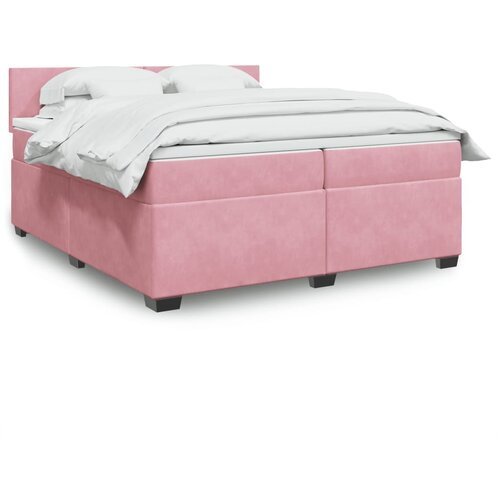 vidaXL Krevet s oprugama i madracem ružičasti 200x200 cm baršunasti Cijene