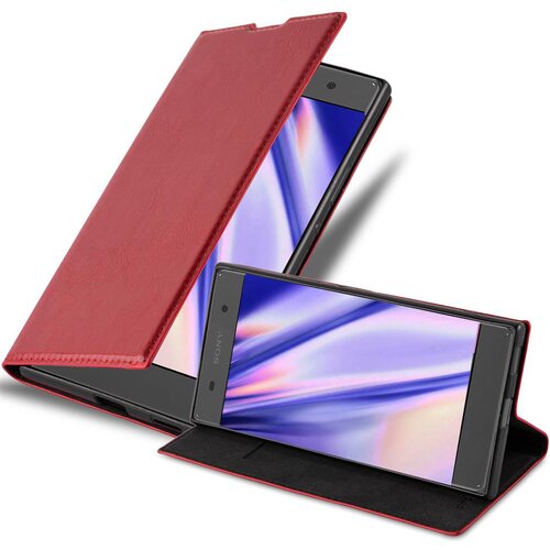 Cadorabo Ohi&scaron;je, združljivo z Sony Xperia XA v rdeče jabolko - Za&scaron;čitni ovitek z magnetnim zapiranjem, stoječo funkcijo in režo za kartice, (20557878) Cene