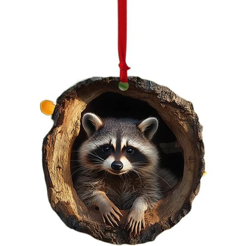 INF Akrilni rakun ornament - ljubka živalska viseča dekoracija, (21625477) Cene