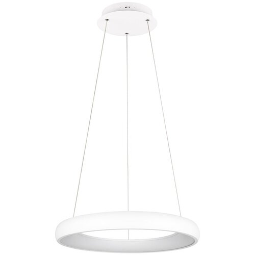  Bela LED zatemnitvena viseča svetilka s kovinskim senčilom ø 62 cm Cardona – Cene