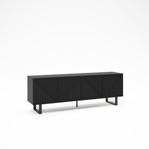 Marckeric Crna TV komoda 161x55x35 cm Peta &amp;ndash; Slike