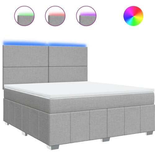 Maison Chic Box spring postelja - Vzmetna postelja z vzmetnico svetlo siva 180x200 cm blago SL10869, (21904337) Cene