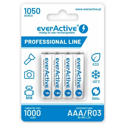  Polnilne baterije EVERACTIVE AAA, 4/1 1050 professional line