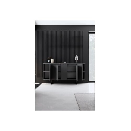 Hanah home komoda luxe anthracite black Slike