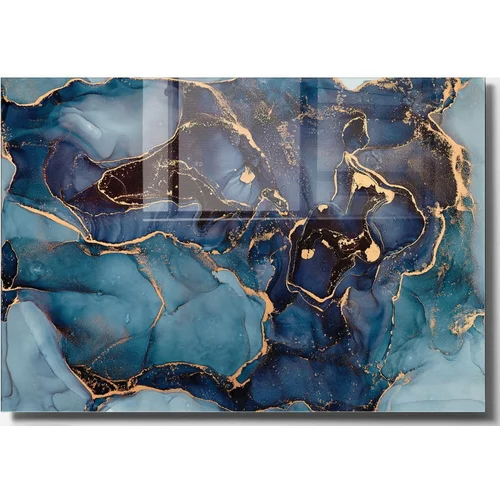 Wallity Staklena slika 100x70 cm Dark Marble -