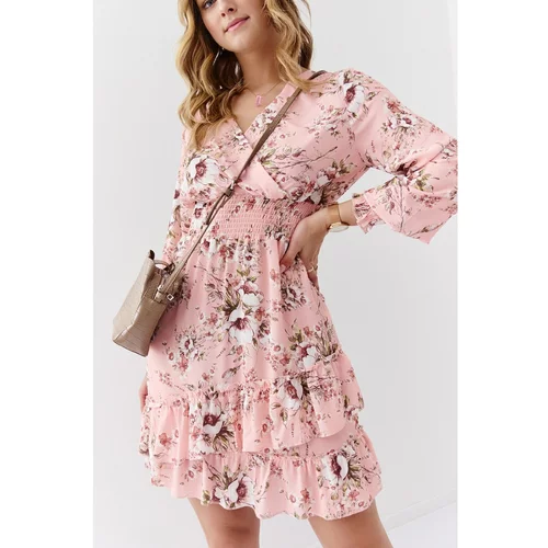 Fasardi Airy dress with a floral powder print