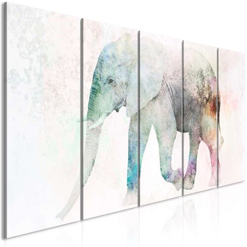  Slika - Painted Elephant (5 Parts) Narrow 100x40 Slike