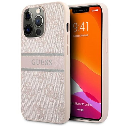  Maska za telefon Guess Stripe za iPhone 13 Pro 6.1 roze (GUHCP13L4GDPI) Cene