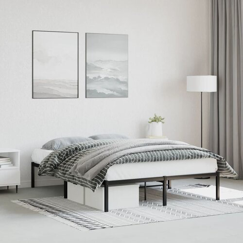 vidaXL Metalni okvir za krevet crni 135x190 cm Cene
