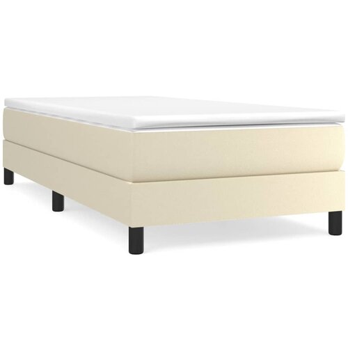 Maison Chic Box spring postelja - Vzmetna postelja z vzmetnico krem 100x200 cm umetno usnje SL20, (21910027) Cene