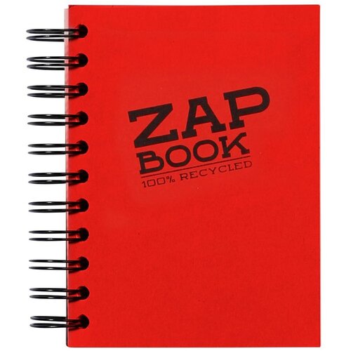Clairefontaine Zap book A6 80gr 160L, mix boja, spiralni uvez, bjanko, 100% reciklirani papir Slike