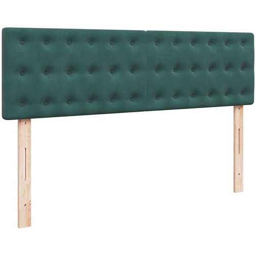 VidaXL okvir kreveta s madracima tamnozeleni 160x200cm bar&amp;scaron;unasti - Tamnozelena 160 x 200 cm gumbi Slike