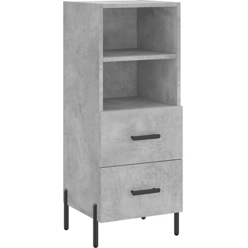  Visoka komoda siva betona 34,5x34x180 cm od konstruiranog drva Slike