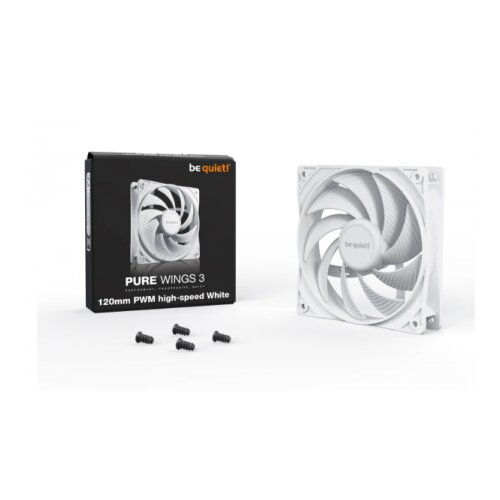 BE QUIET Case Cooler Be quiet Pure Wings 3 120mm PWM high-speed BL111 White Cene