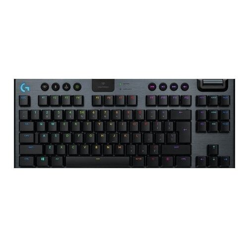 Logitech GAMING brezžična tipkovnica G915 x Lightspeed TKL, GL Clicky, črna Slike