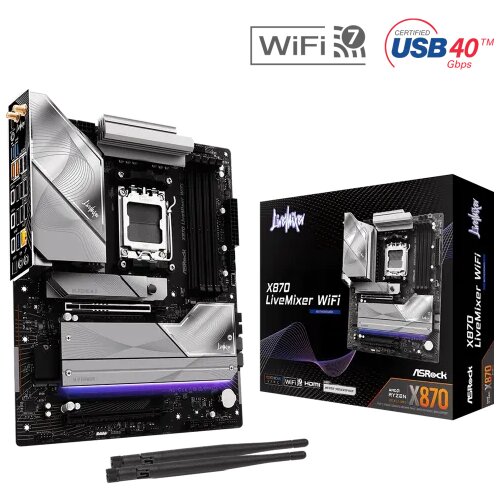 AsRock X870 LiveMixer WiFi AMD X870 Socket AM5 ATX Slike