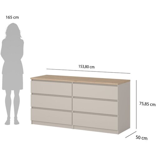 Tvilum Kremno bela komoda 154x76x50 cm Naia &amp;ndash; Slike