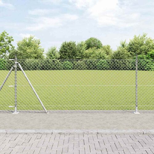  Ograde od lanca s betonskom podlogom 25 x 0,8 m Pocinčani čelik Cene