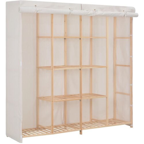 VidaXL Ormar od tkanine bijeli 173 x 40 x 170 cm Slike
