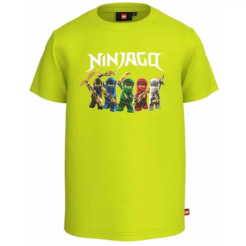 Lego Otroška bombažna kratka majica x Ninjago zelena barva