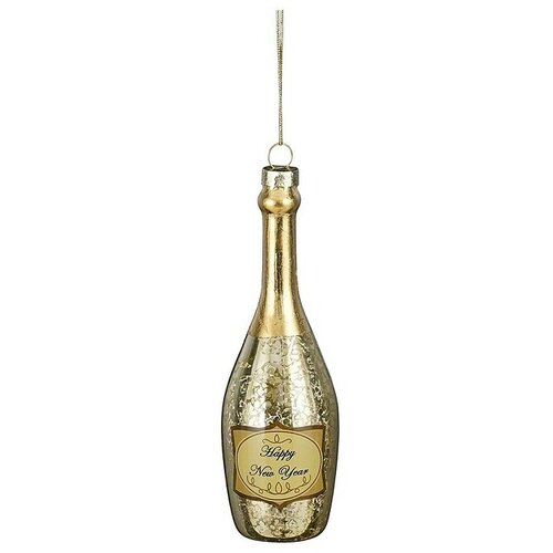  ukrasi za božićno drvce boca šampanjca (ø x v: 4,5 x 14,5 cm, zlatna, staklo, 1 kom.) Cijene