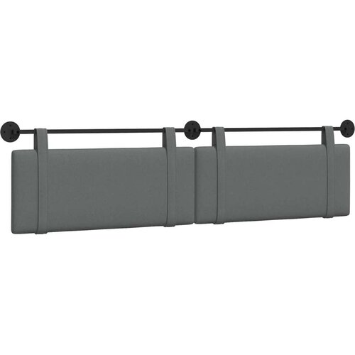  Držeće uzglavlje Zidne Tamno siva 210 x 55 x 5 cm tkanina - Tamno siva 200 cm bez LED svjetla Slike