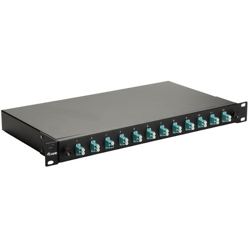 Equip 12-Port Fiber Optic Splice Box, LC Duplex, OM3, 1U, ped, Black Cijene