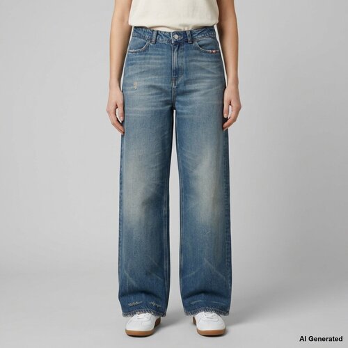 Amish Jeans Js) Linda Woman Denim Lyocell Cotton Trash Modra Cene