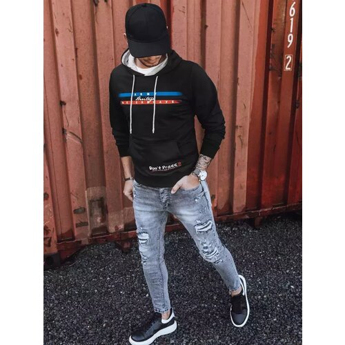 DStreet Bluza męska z nadrukiem czarna Cene