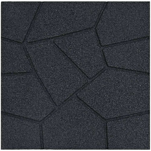  Kamen za hodanje 6 pcs Crna 40 5 x 40 5 x 2 cm Guma - Crna Slike