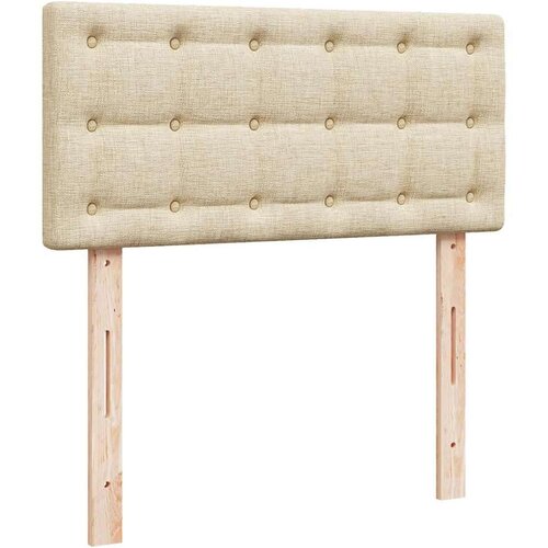 VidaXL otomanski okvir kreveta s madraca krem 80x200cm od tkanine Slike