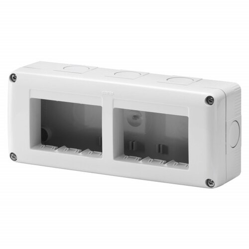 GEWISS System, nadgradna kutija 3Mx2, horizontalna, IP40, siva GW27005 Cene