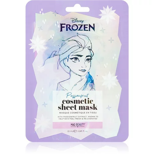 Mad Beauty Frozen Elsa maska iz platna s posvetlitvenim in vlažilnim učinkom 25 ml