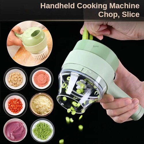  4-in-1 Electric Vegetable Chopping Set - Handheld Wireless Electric Garlic Grinder, Food Chopper, Meat Slicer, and Vegetable Peeling and Chopping Cutte, (21140995) Slike