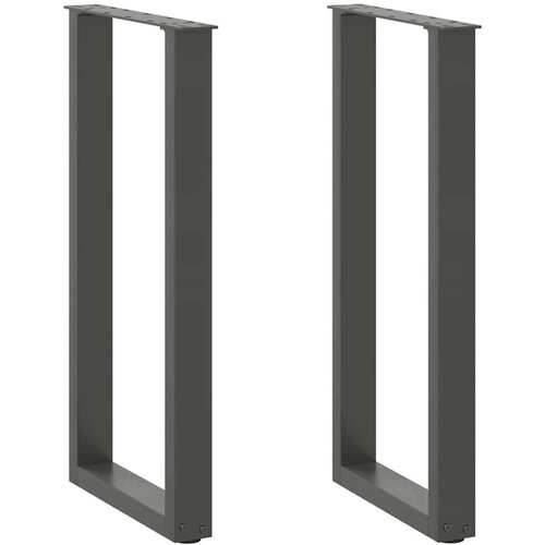  Noge stolića za kavu U-oblika 2 kom antracit 28x(72-73)cm čelik Slike