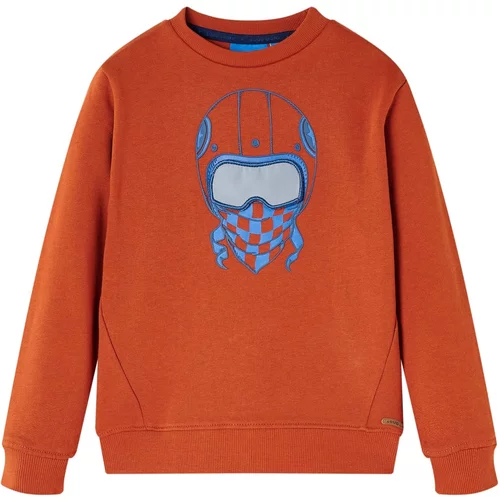 vidaXL Otroški pulover svetlo rjast 128
