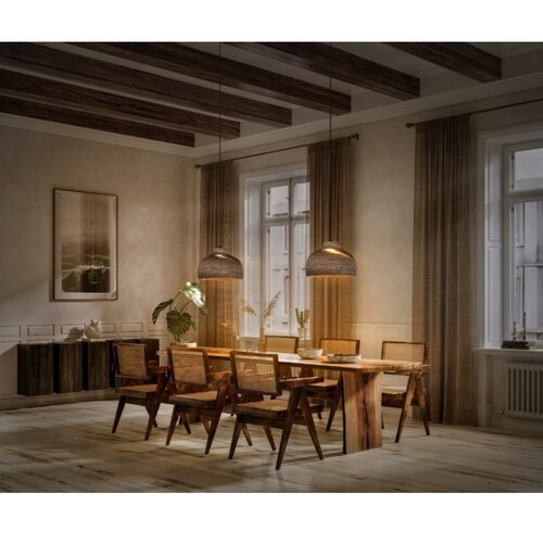 Ledvance luster na sajli decor cardboard 1xE27/15W/230V prečnik 36 cm Slike