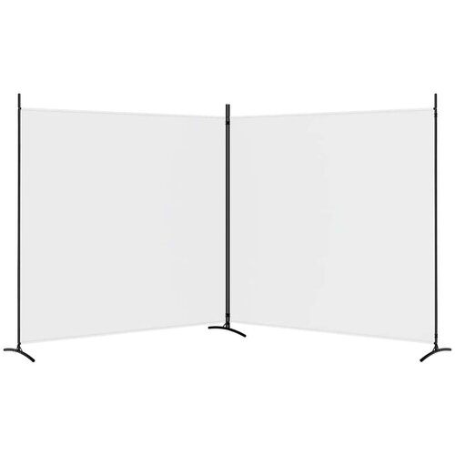 VidaXL Paravan 2-delni bel 348x180 cm blago Slike