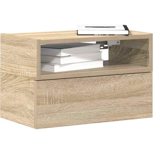  Zidni noćni ormarići 2 kom sonoma hrast 45x26x28,5 cm Slike