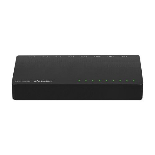 Lanberg SWITCH DSP2-1008-12V (8-PORT, 12V, 1GB/S) Slike