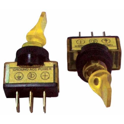 Kemot STIKALO 0-1 12V/20A oranžne barve z lučko, 3- pin, (20773193) Slike