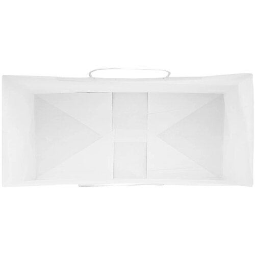 Papirnate vrećice 250 kom s ručkama bijele 26x12x35 cm Slike