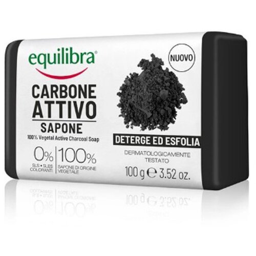 Equilibra EQ Vegetal Active Charcoal Soap 100gr Cene