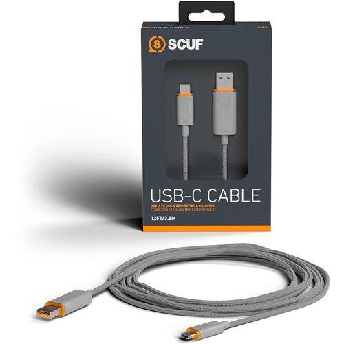  Scuf pleten USB-C kabel 2 m svetlo sive barve za igralne konzole in mobilne telefone Slike