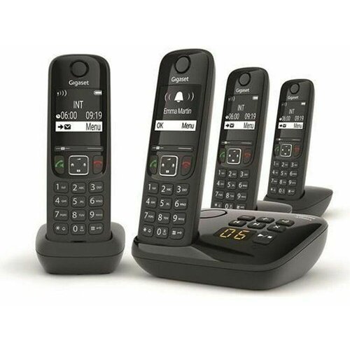 Gigaset Brezžični DECT telefon AS690A Quattro z vgrajenim odzivnikom, (5000509512) Cene