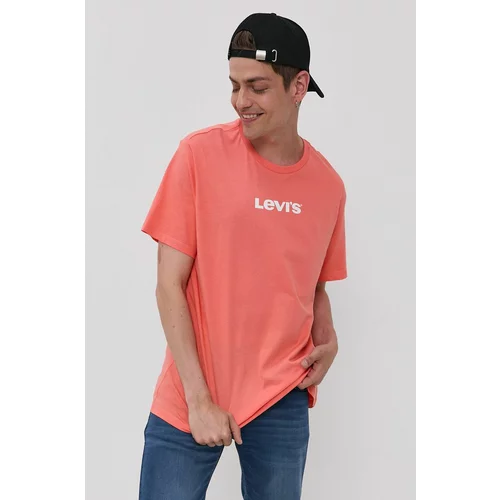 Levi's T-shirt moški, oranžna barva