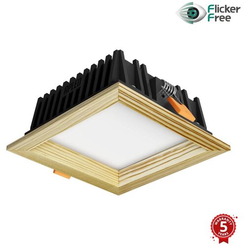  APLED -LED Ugradna svetiljka SQUARE WOODLINE LED/6W/230V 4000K 12x12 cm masivna borovina Slike